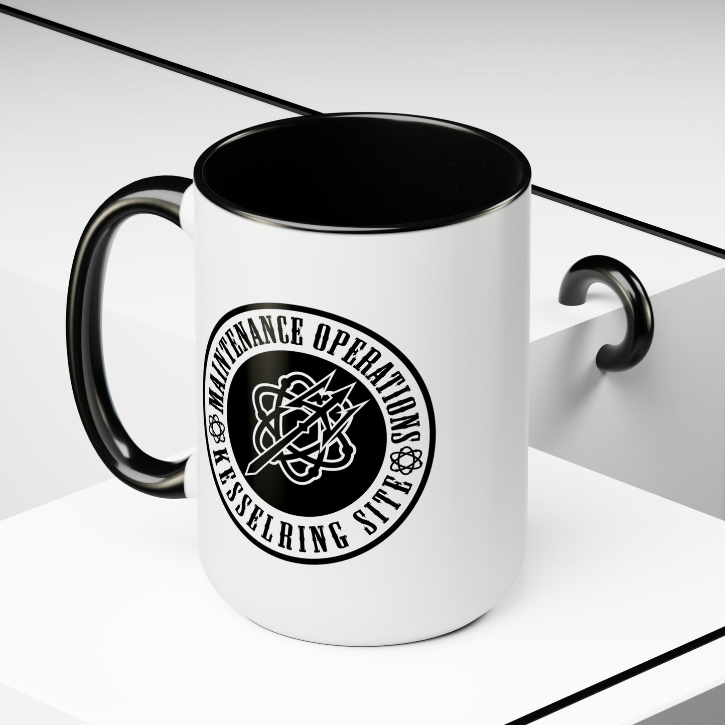 Two-Tone Coffee Mugs, 15oz